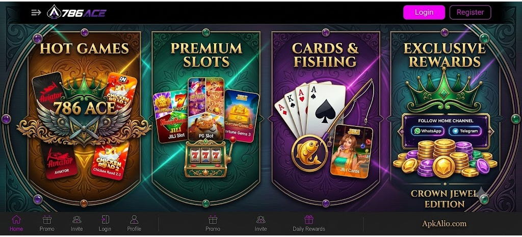  Gaming categories available on the 786ACE Game